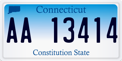 CT license plate AA13414