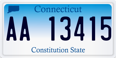 CT license plate AA13415