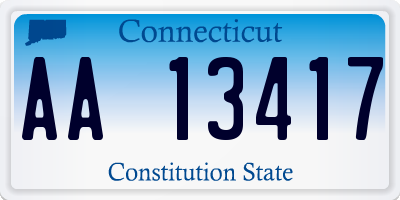 CT license plate AA13417