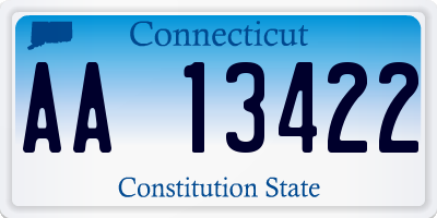 CT license plate AA13422