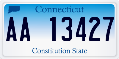 CT license plate AA13427