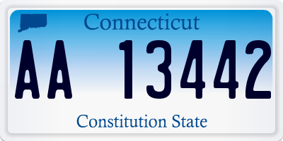 CT license plate AA13442