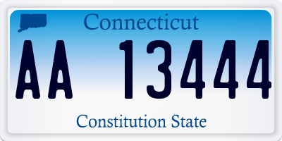 CT license plate AA13444