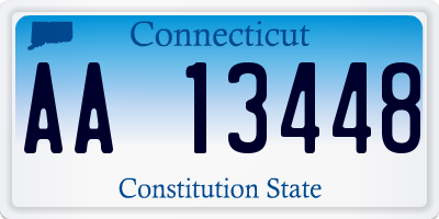 CT license plate AA13448