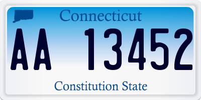 CT license plate AA13452