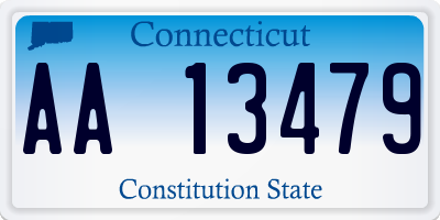 CT license plate AA13479