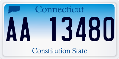 CT license plate AA13480