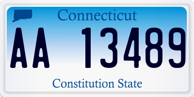 CT license plate AA13489