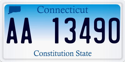 CT license plate AA13490