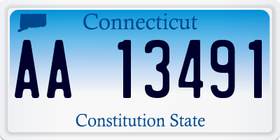 CT license plate AA13491