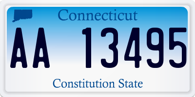 CT license plate AA13495