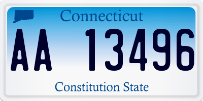 CT license plate AA13496