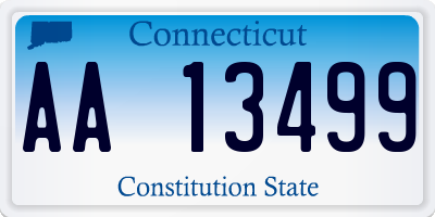 CT license plate AA13499