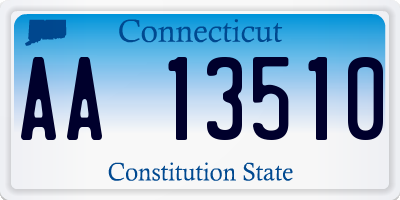 CT license plate AA13510