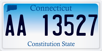 CT license plate AA13527