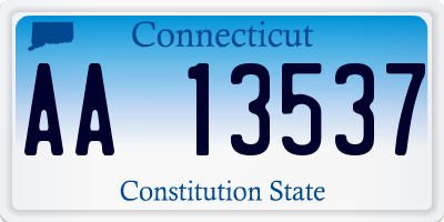 CT license plate AA13537