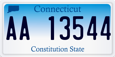 CT license plate AA13544