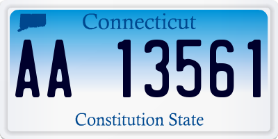 CT license plate AA13561