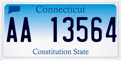 CT license plate AA13564