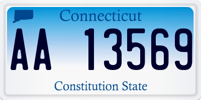CT license plate AA13569