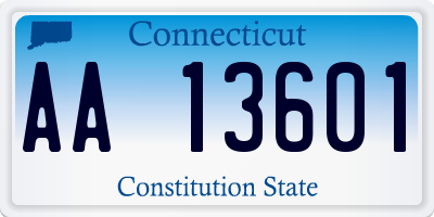 CT license plate AA13601