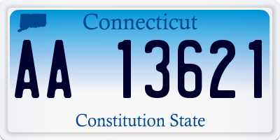 CT license plate AA13621