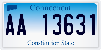 CT license plate AA13631