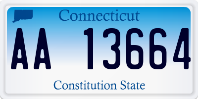 CT license plate AA13664