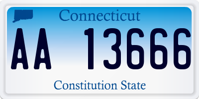 CT license plate AA13666