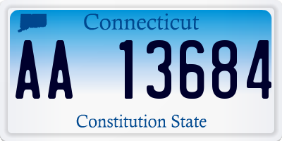 CT license plate AA13684