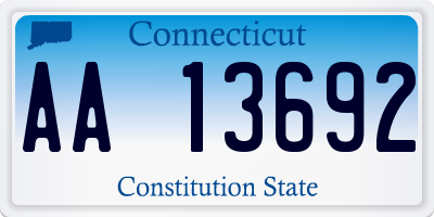 CT license plate AA13692