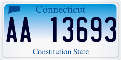 CT license plate AA13693