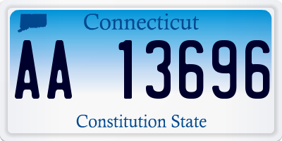 CT license plate AA13696