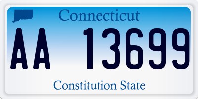 CT license plate AA13699