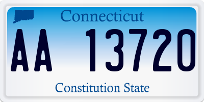 CT license plate AA13720