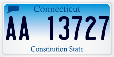 CT license plate AA13727