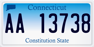 CT license plate AA13738