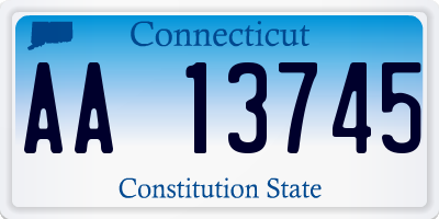 CT license plate AA13745