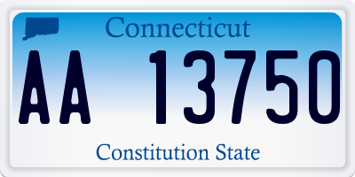 CT license plate AA13750