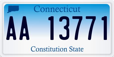 CT license plate AA13771