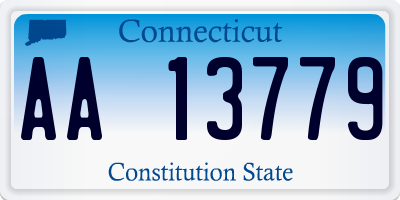 CT license plate AA13779