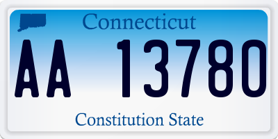 CT license plate AA13780