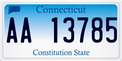 CT license plate AA13785