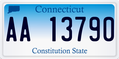 CT license plate AA13790