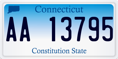 CT license plate AA13795