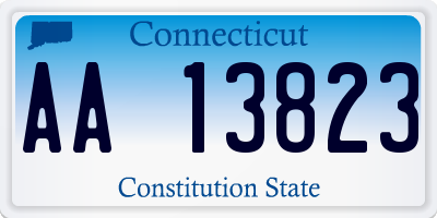 CT license plate AA13823