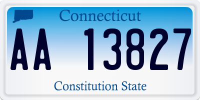 CT license plate AA13827