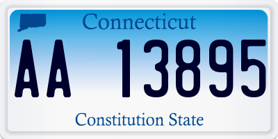 CT license plate AA13895