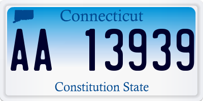 CT license plate AA13939