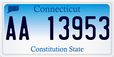 CT license plate AA13953